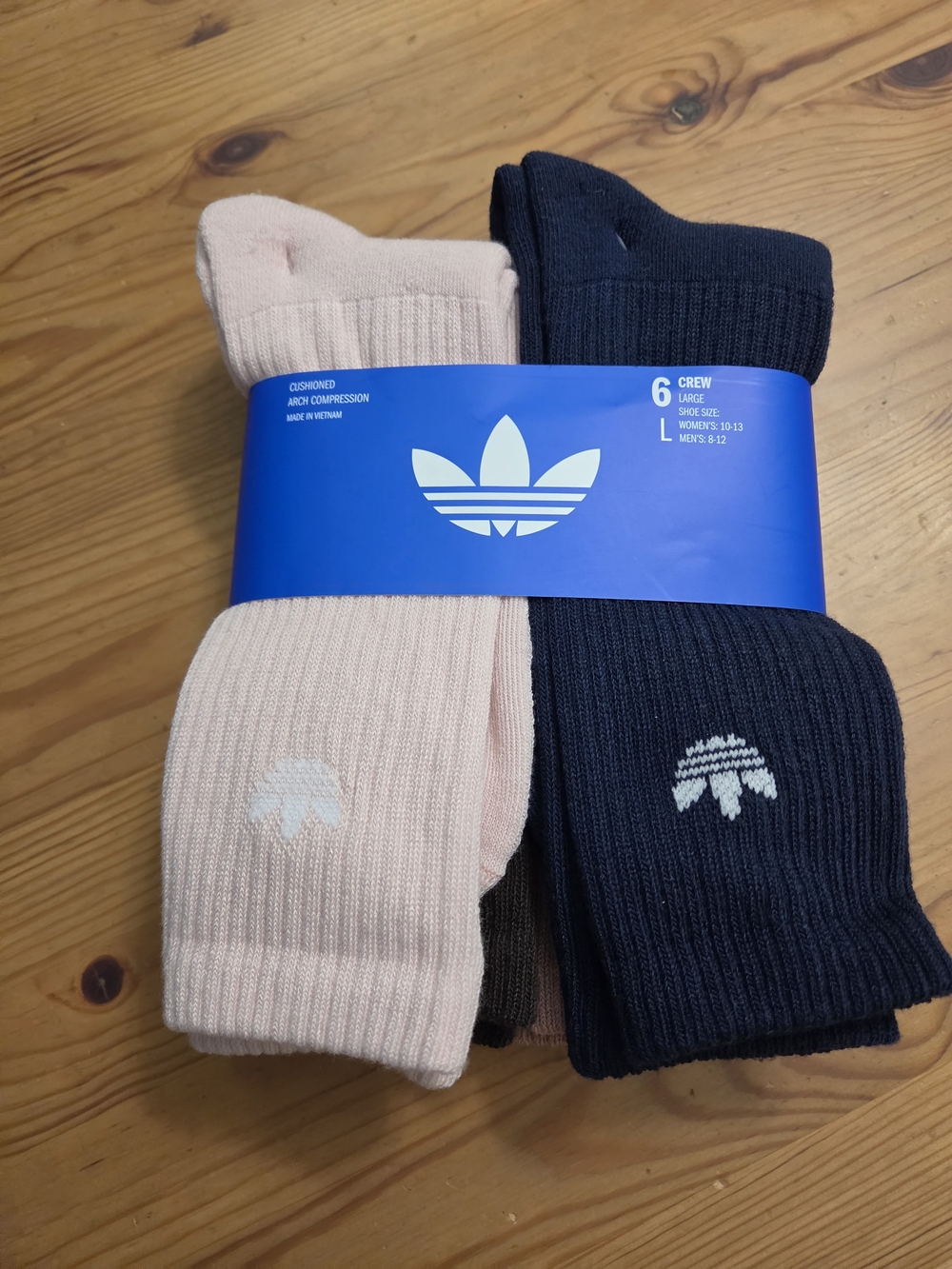 Adidas  UNISEX Rare Cushioned Arch Compression Men's Crew Socks  (6-Pack)